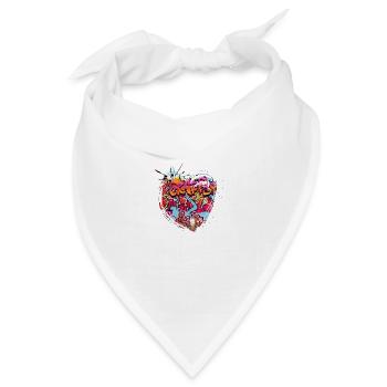 Graffiti-Stil Splash Hip-Hop-Farben Malerfarbe - Bandana Dreieckstuch - Weiß - Vorne