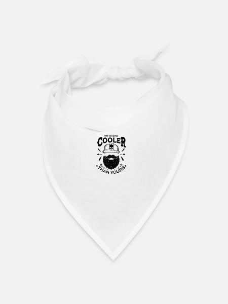 My Dad is cooler than yours - Bandana Dreieckstuch - Weiß