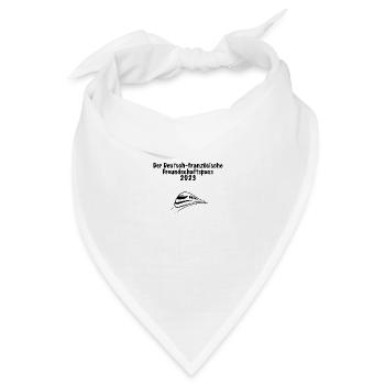 Der Deutsch-französische Freundschaftspass 2023 - Bandana Dreieckstuch - Weiß - Vorne