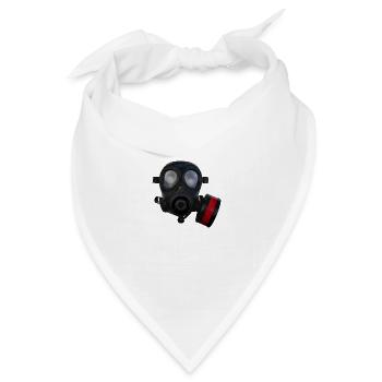 S10 Gasmaske - Bandana Dreieckstuch - Weiß - Vorne