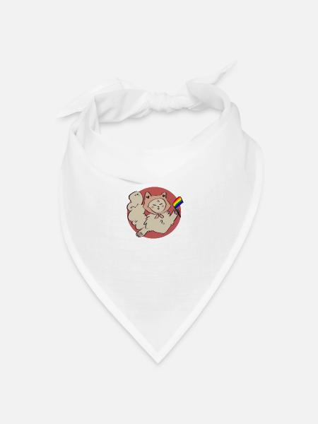 Cute LGBTQ+ Pride cat - Bandana Dreieckstuch - Weiß