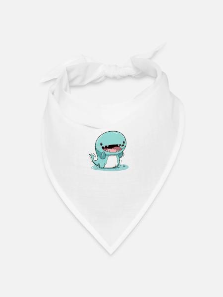 Okoi das Monster - Bandana Dreieckstuch - Weiß