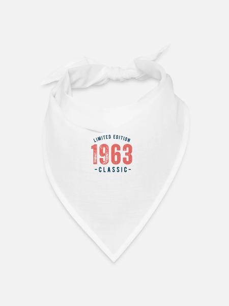 1963 Jahrgang - Bandana Dreieckstuch - Weiß