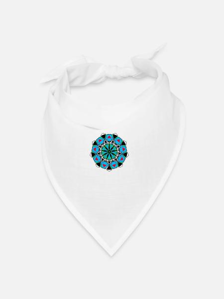 Muster - Bandana Dreieckstuch - Weiß