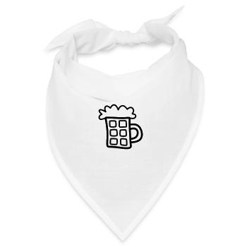 bier 1 - Bandana Dreieckstuch - Weiß - Vorne