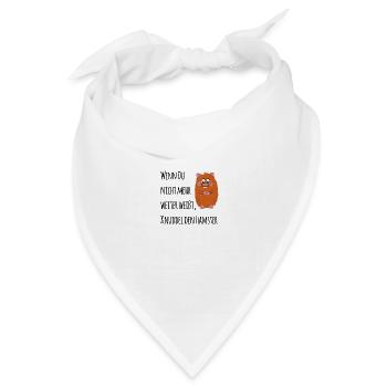 Knuddel den Hamster - Bandana Dreieckstuch - Weiß - Vorne