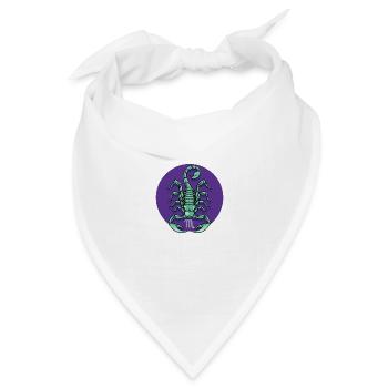 Zodiac - Star Sign - Scorpio - neg - Bandana Dreieckstuch - Weiß - Vorne