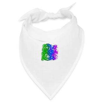 Graffiti-Stil Splash Hip Hop Farben Maler Farbe - Bandana Dreieckstuch - Weiß - Vorne