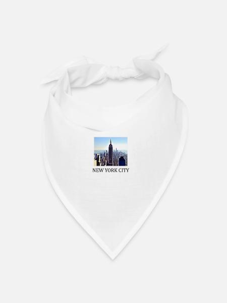 New York City - Bandana Dreieckstuch - Weiß