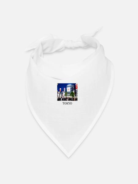 Tokio - Bandana Dreieckstuch - Weiß