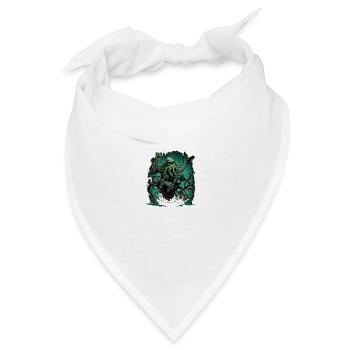 Cthulhu-Felsen - Bandana Dreieckstuch - Weiß - Vorne
