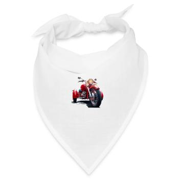 Die Faszination klassischer Motorräder und Trike - Bandana Dreieckstuch - Weiß - Vorne