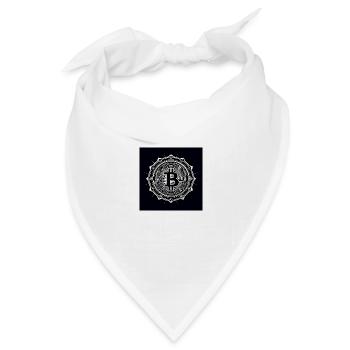 Modern black white bitcoin logo - Bandana Dreieckstuch - Weiß - Vorne