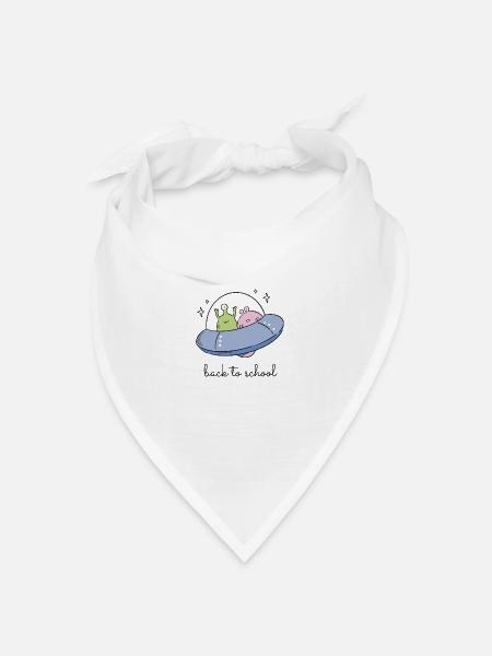 Space School Shirt, Back To School Gifts - Bandana Dreieckstuch - Weiß
