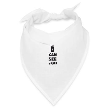 I CAN SEE YOU - Bandana Dreieckstuch - Weiß - Vorne