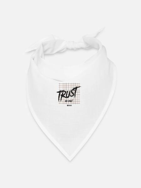 Trust No One b - Bandana Dreieckstuch - Weiß