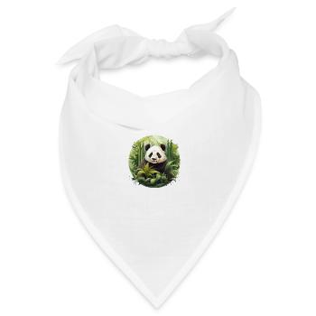 Panda's Paradise - Bandana Dreieckstuch - Weiß - Vorne