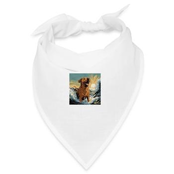 Lustighausen - Comic Style dog - Bandana Dreieckstuch - Weiß - Vorne