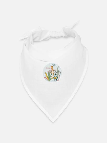 Meerestiere - Bandana Dreieckstuch - Weiß