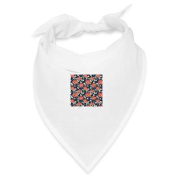 Rosen Nahtloses Muster Schöne Elegante Ästhetik - Bandana Dreieckstuch - Weiß - Vorne