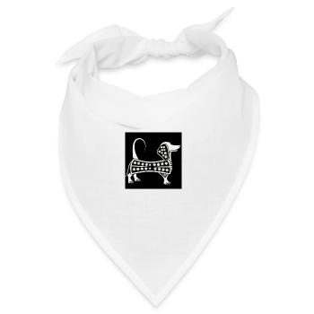 Dachshund 1920 - Bandana Dreieckstuch - Weiß - Vorne