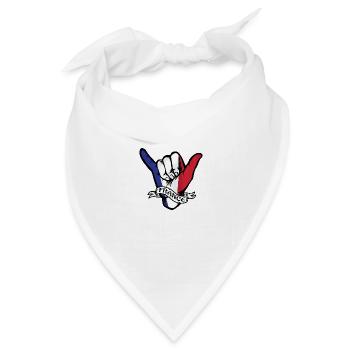 France Shaka - Bandana Dreieckstuch - Weiß - Vorne