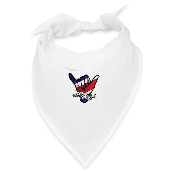 Costa Rica Shaka - Bandana Dreieckstuch - Weiß - Vorne