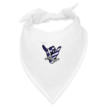 Greece Shaka - Bandana Dreieckstuch - Weiß - Vorne
