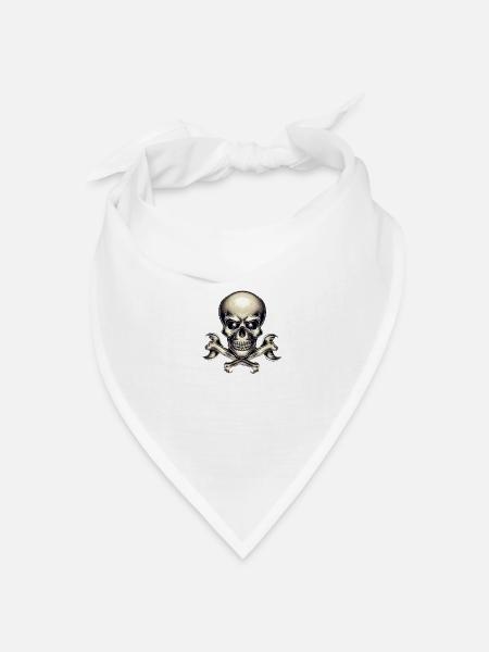 Test totenkopf - Bandana Dreieckstuch - Weiß