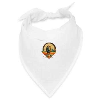 Löwe in der Sonne - Bandana Dreieckstuch - Weiß - Vorne