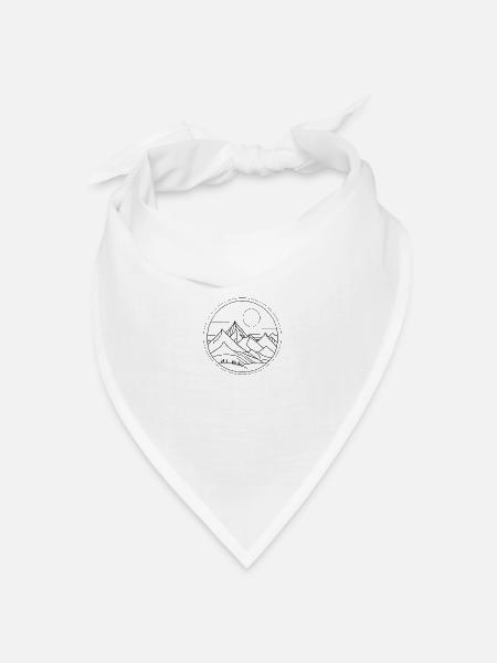 Berge - Bandana Dreieckstuch - Weiß