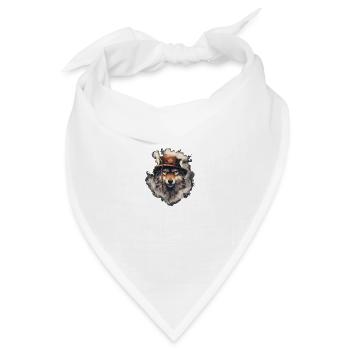 Gesetzloser Wolf Trademark - Bandana Dreieckstuch - Weiß - Vorne