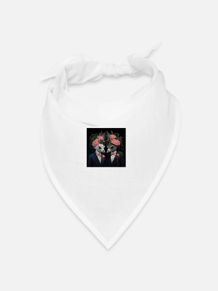 flower adler - Bandana Dreieckstuch - Weiß