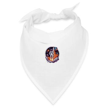 Raketenstart Universum - Bandana Dreieckstuch - Weiß - Vorne
