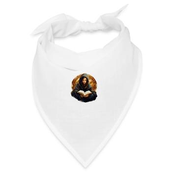 Lesen mit Kuscheldecke - Bandana Dreieckstuch - Weiß - Vorne