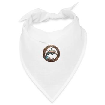 The Bronze Dolphin - Bandana Dreieckstuch - Weiß - Vorne