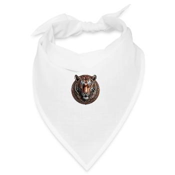 The Bronze Tiger - Bandana Dreieckstuch - Weiß - Vorne