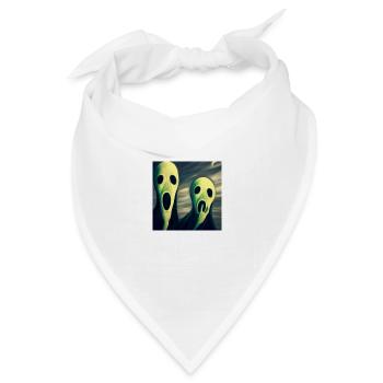 Schreiende Aliens - Bandana Dreieckstuch - Weiß - Vorne
