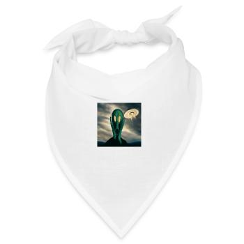 Außerirdischer Schrei - Bandana Dreieckstuch - Weiß - Vorne