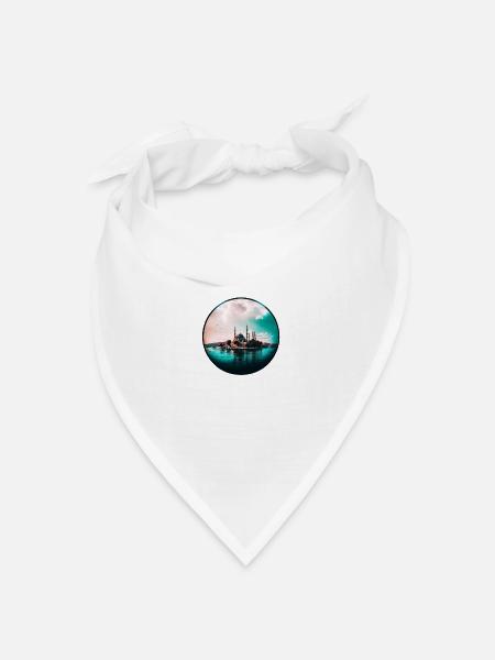 Sonnenuntergang in der Türkei - Bandana Dreieckstuch - Weiß