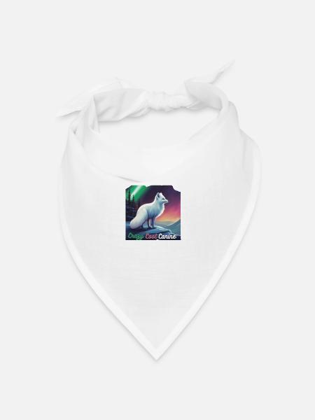 Crazy Polarfuchs - Bandana Dreieckstuch - Weiß