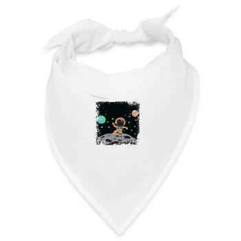 Astronaut orange orange grunge - Bandana Dreieckstuch - Weiß - Vorne