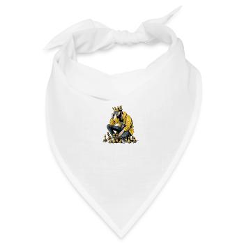 Max, der König des Schachs - Bandana Dreieckstuch - Weiß - Vorne