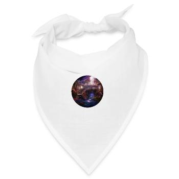 Verzauberter Astral-Sternenhafen - Bandana Dreieckstuch - Weiß - Vorne