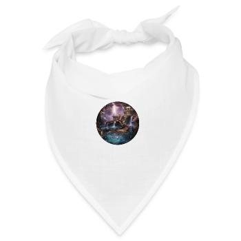 Einhüllende Sternenzauber - Bandana Dreieckstuch - Weiß - Vorne