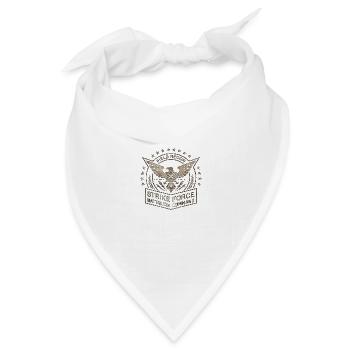 Heer, Militär, Luftwaffe, Marine, Marine, Amerika, USA - Bandana Dreieckstuch - Weiß - Vorne