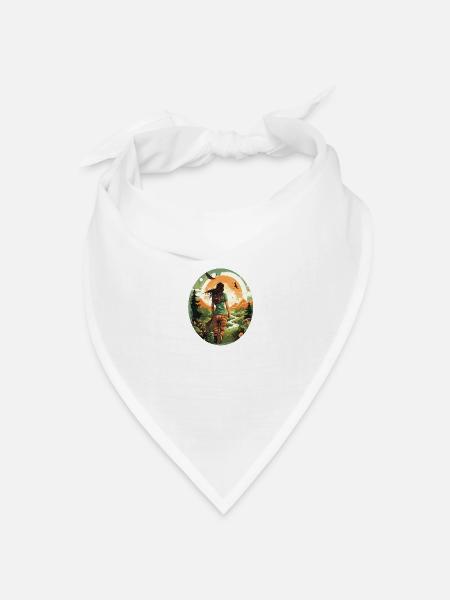 Natürliches Abenteuer - nachhaltig durch die Natur - Bandana Dreieckstuch - Weiß