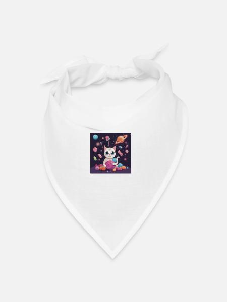 Katze Katze Katze - Bandana Dreieckstuch - Weiß