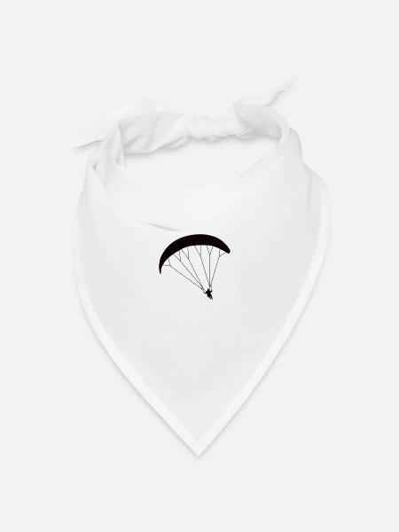 Gleitschirmflieger Siluette - Bandana Dreieckstuch - Weiß