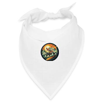 Raumschiff im Universum im Cartoon-Stil für Kinder - Bandana Dreieckstuch - Weiß - Vorne